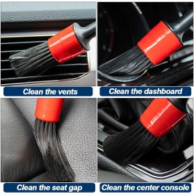 VODOOL Sikat Pembersih Interior Mobil Duster Brush 5 PCS - Q129 - Black - 4