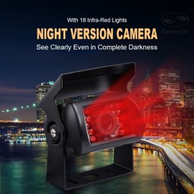 GreenYi Kamera Belakang Mobil Car Rearview Camera 18 LED Nightvision - S13 - Black - 3