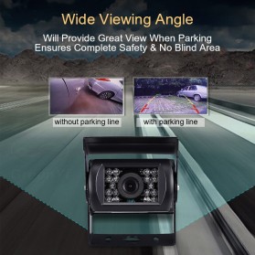 GreenYi Kamera Belakang Mobil Car Rearview Camera 18 LED Nightvision - S13 - Black - 4