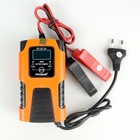 FOXSUR Charger Aki Mobil Lead Acid Smart Battery Charger 6V/12V 4-40Ah - FBC06 - Red - 1
