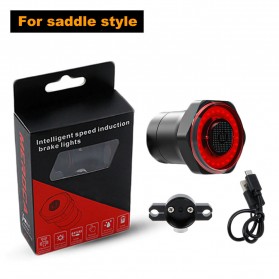 KINETIC Lampu Sepeda Tail Light LED Bicycle Circle USB Charging - WXBL033 - Black