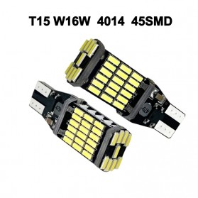 Hamy Lampu LED Mobil SMD T15 W16W 4014 45SMD 12V 6500K 1PCS - FITC - Black - 2
