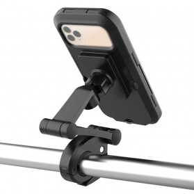 AZM Holder Smartphone Sepeda Adjustable Bicycle Phone Case - M3 - Black - 3