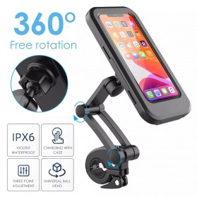 AZM Holder Smartphone Sepeda Adjustable Bicycle Phone Case - M3 - Black - 4