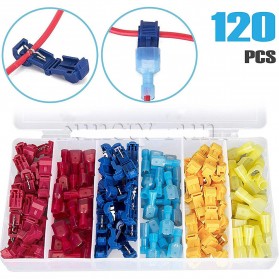 WHDZ T-Tap Wire Connector Quick Self-Stripping 120 PCS - SC7 - Multi-Color