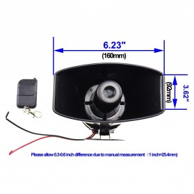 ZeappAI Klakson Mobil Motor Wireless Remote Control Horn 12V - DL7834 - Black - 5