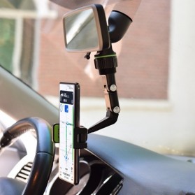 SEAMETAL Car Holder Smartphone Spion Mobil Rearview Bracket - C41394 - Black