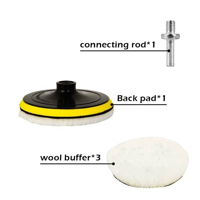 Gambar produk OTOHEROES Pad Poles Bodi Mobil Wol Buffer Waxing Polishing Wheel 5 Inch 3 PCS - DB5