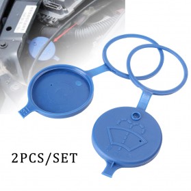PQY Cover Tanki Air Wiper Mobil Car Windshield Washer Fluid Lid Cover for Peugeot Citroen 2 PCS - HT-03 - Blue