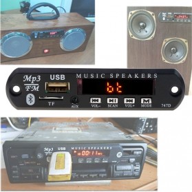 KEBIDU Tape Audio Mobil MP3 Player Bluetooth Wireless Receiver 12V - 747D - Black - 5