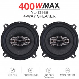 Yiyelang Speaker Mobil HiFi 4 Way 5 Inch 400W 2 PCS - YL-1398B - Black