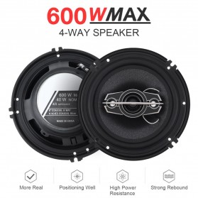 Yiyelang Speaker Mobil HiFi 4 Way 6.5 Inch 600 W 2 PCS - YL-1698B - Black - 1