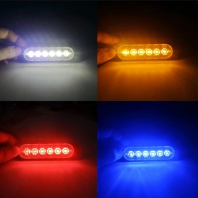 CRABX Lampu LED Lampu Peringatan Mobil Truk Warning Light 6LED 12-24V -  SC888 - Black - 5