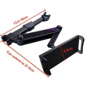 LHGJTP Backseat Smartphone Car Holder Mobil Flexible 360 Degree for Tablet 4.7-12.9 Inch - CRP938 - Black - 8
