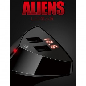 Remax Charger Mobil Alien Series Car Charger 2 USB 3.4A - RCC-208 - Black - 8