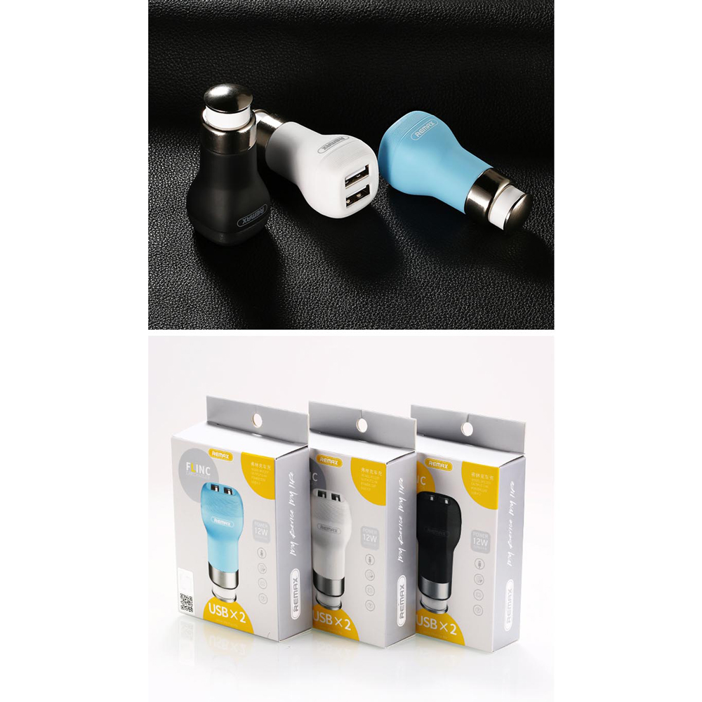 remax flinc dual usb car charger 2 4a for smartphone remax flinc dual usb car charger 2 4a for smartphone
