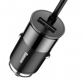 Baseus Enjoy USB Car Charger 3 Port 5.5A - CCTON-01 - Black - 2