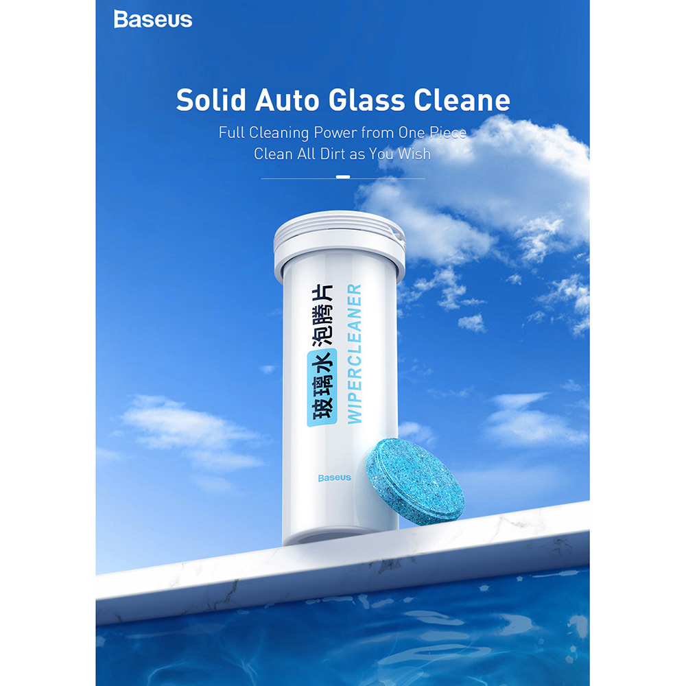 Baseus Pil Sabun Pembersih Wiper Kaca Mobil Solid Auto Glass Cleaner 12