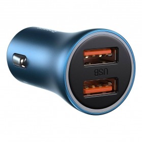 Baseus Golden Contactor Pro Car Charger Mobil 2 USB QC 40 W - CCJD-A03 - Blue