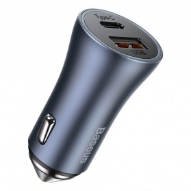 Baseus Golden Contactor Pro Charger Mobil USB 2 Port USB Type C 40 W - CCJD-0G - Gray