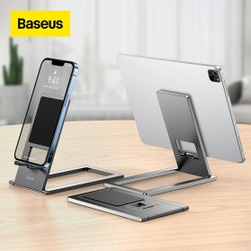 Baseus Foldable Metal Desktop Holder Smartphone - LUKP000013 - Gray