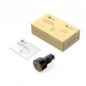 Aukey USB Car Charger 2 Port 36W with QC 3.0 & AiPower - CC-T8 - Black - 8