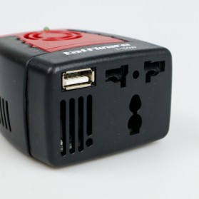 Taffware Power Car Inverter DC 12 V to AC 110/220V EU Plug 5V USB Charger 150W - T150W - Black/Red - 5