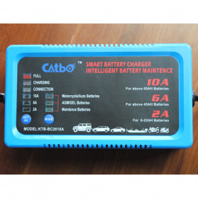 CATBO Charger Mobil Portabel 12V/6A + Fungsi Reparasi 2/6/10A - KTB - Blue - 3