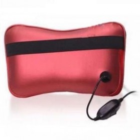 Bantal Pijat Shiatsu Car Heat Neck Massage Pillow - 8028 - Red - 6