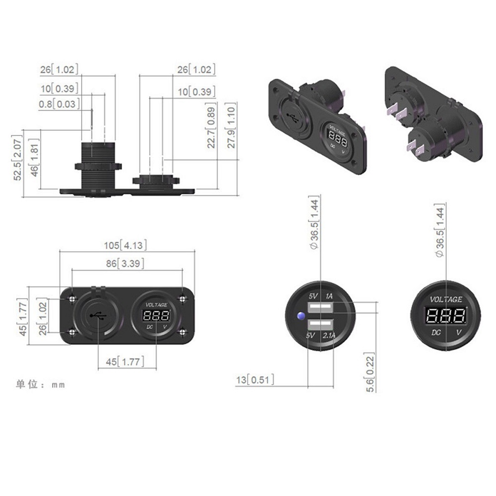 wupp car charger dual usb led with voltmeter combination wupp car charger dual usb led with voltmeter combination
