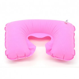 YMYQ Bantal Leher Inflatable Travel Pillow Air - JJ2821 - Gray - 3