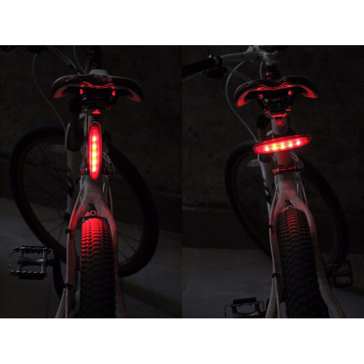 Bicycle Strip Taillight 5 LED Lampu Sepeda  Black 