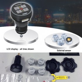 Victor Monitor Tekanan Ban Mobil TPMS Diagnostic Tool with 4 External Sensor - VT-TP1002 - Black - 5