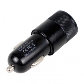 Fashion Dual USB Car Charger 2.1A - FM-001 - Black - 1