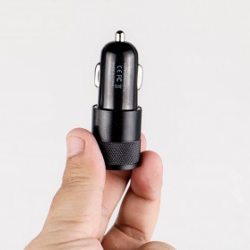 Fashion Dual USB Car Charger 2.1A - FM-001 - Black - 2