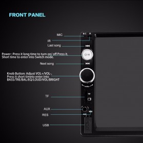 AMPrime Tape Audio Mobil Media Player Universal Bluetooth Touch Screen - Black - 4