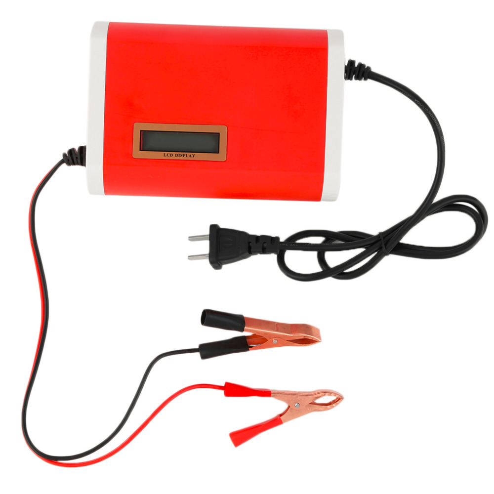 Charger Aki Mobil Motor 12V 6A dengan LCD - Red 