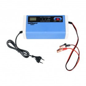 Taffware Charger Aki Mobil Motor Lead Acid 12-24V 10A with LCD - UD21 - Blue