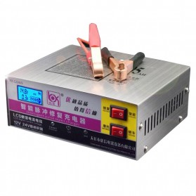 Intelligent Repair Charger Aki Mobil Motor 12-24V 10A dengan LCD - YX1224-3 - White - 1