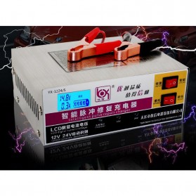Intelligent Repair Charger Aki Mobil Motor 12-24V 10A dengan LCD - YX1224-3 - White - 4