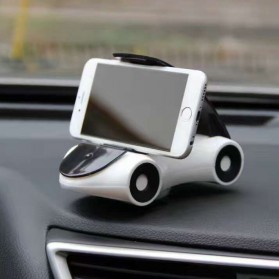 Dashboard Stand Smartphone Car Holder 360 Rotary - White/Black - 2
