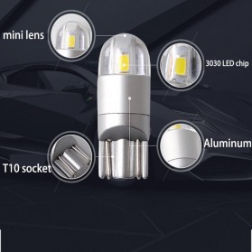 Lampu Mobil Headlight LED T10 W5W 2 SMD 3030 2 PCS - White - 2
