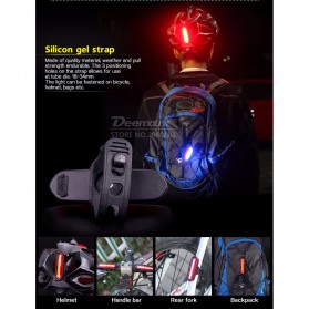 Deemount Lampu Sepeda LED Taillight USB Rechargeable 120 Lumens - DC-115 - Red/White - 7