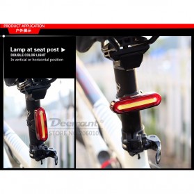 Deemount Lampu Sepeda LED Taillight USB Rechargeable 120 Lumens - DC