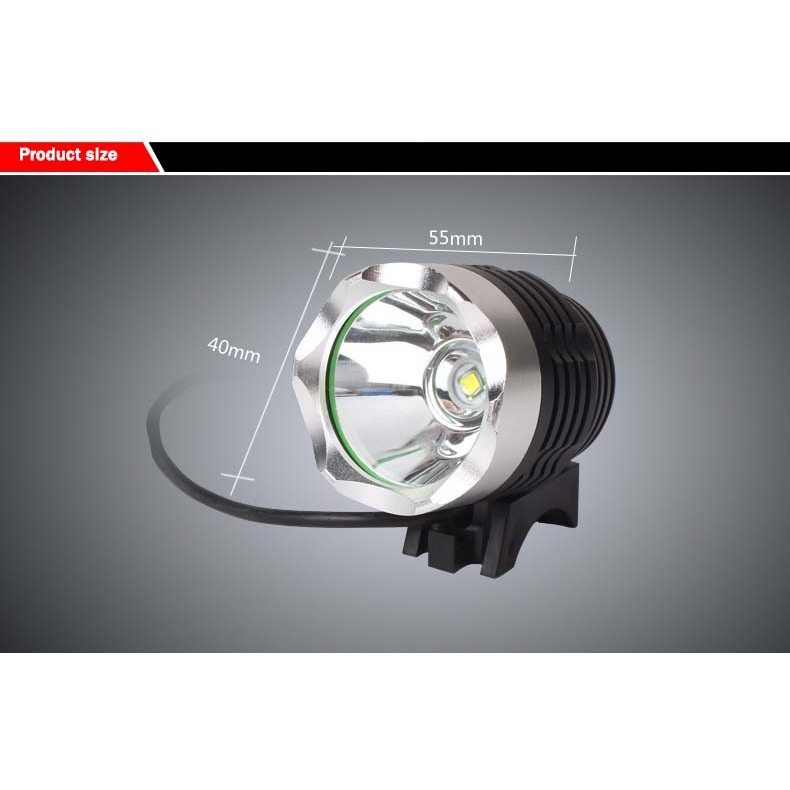Newboler Lampu Sepeda DC 1800 Lumens CREE XML - T6 - Black