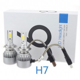 Lampu Mobil Headlight LED H7 COB 2 PCS - C6 - White