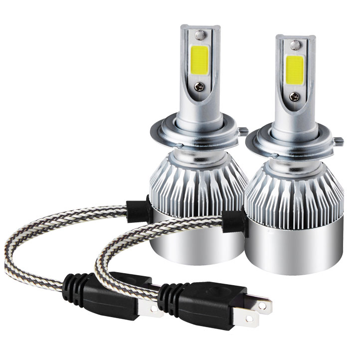 Lampu Mobil Headlight LED H7 COB 2 PCS - C6 - White - JakartaNotebook.com