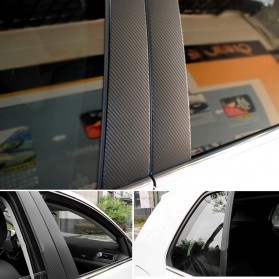 Stiker Vinyl Carbon Fiber Mobil Car Wrap 3D Multifungsi 127 x 30 CM - Black - 6