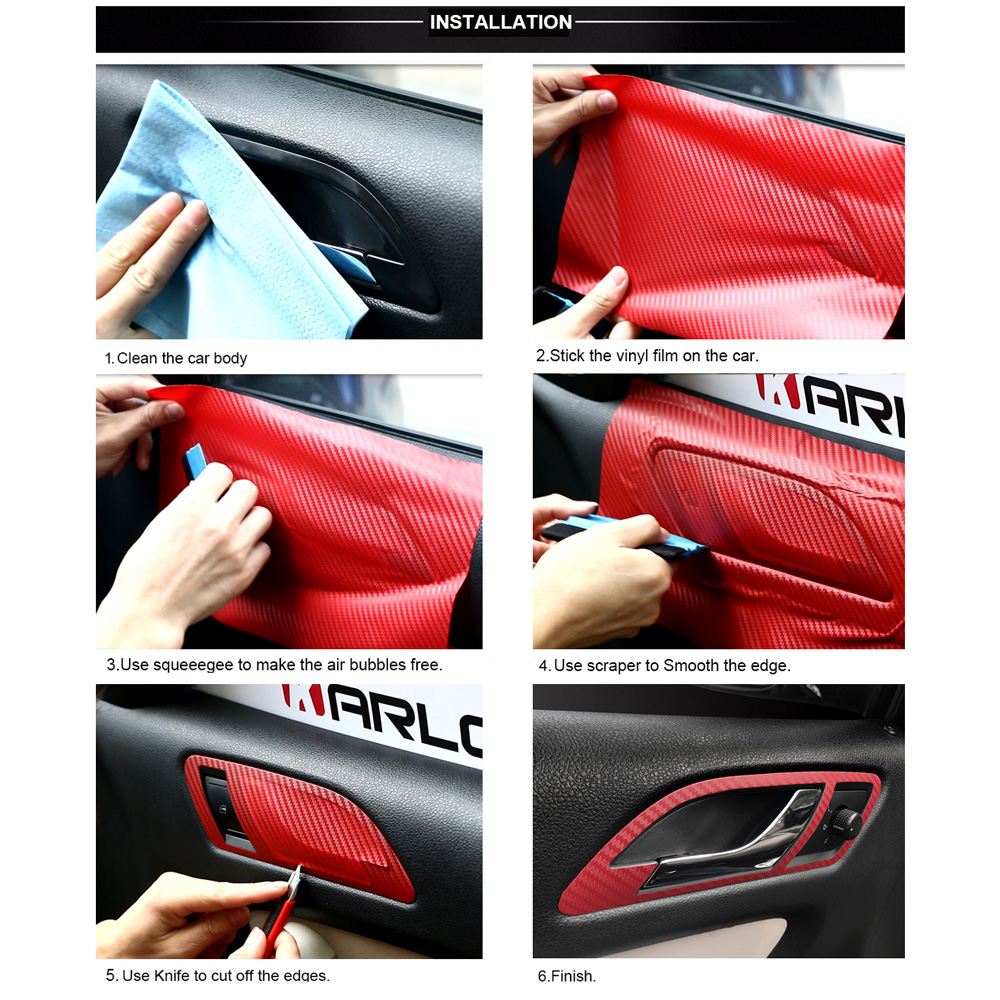 Stiker Vinyl Carbon Fiber Mobil Car Wrap 3D Multifungsi 127 X 30 CM Black JakartaNotebookcom