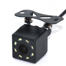 Kamera Belakang Mobil Car Rearview Camera 8 LED Nightvision - S8 - Black